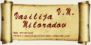 Vasilija Miloradov vizit kartica